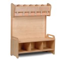 Garderobe Meubel Vrijstaand B105 x D40 x H128 cm Beuken Esdoorn Tangara Groothandel voor de Kinderopvang